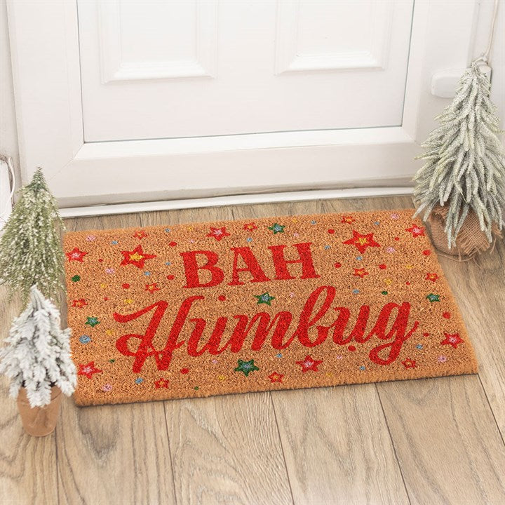 Natural Bah Humbug Christmas Doormat