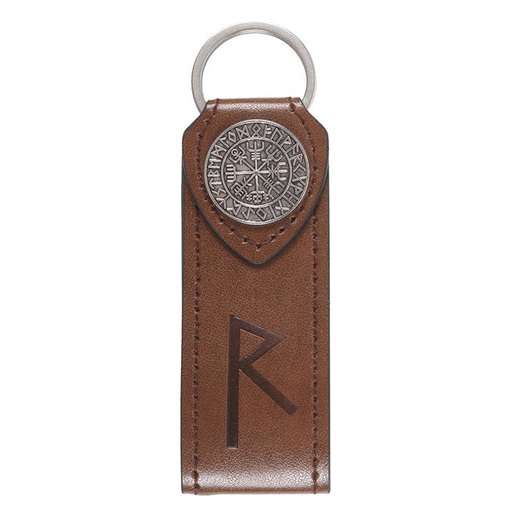 Journey Viking Rune Faux Leather Keyring