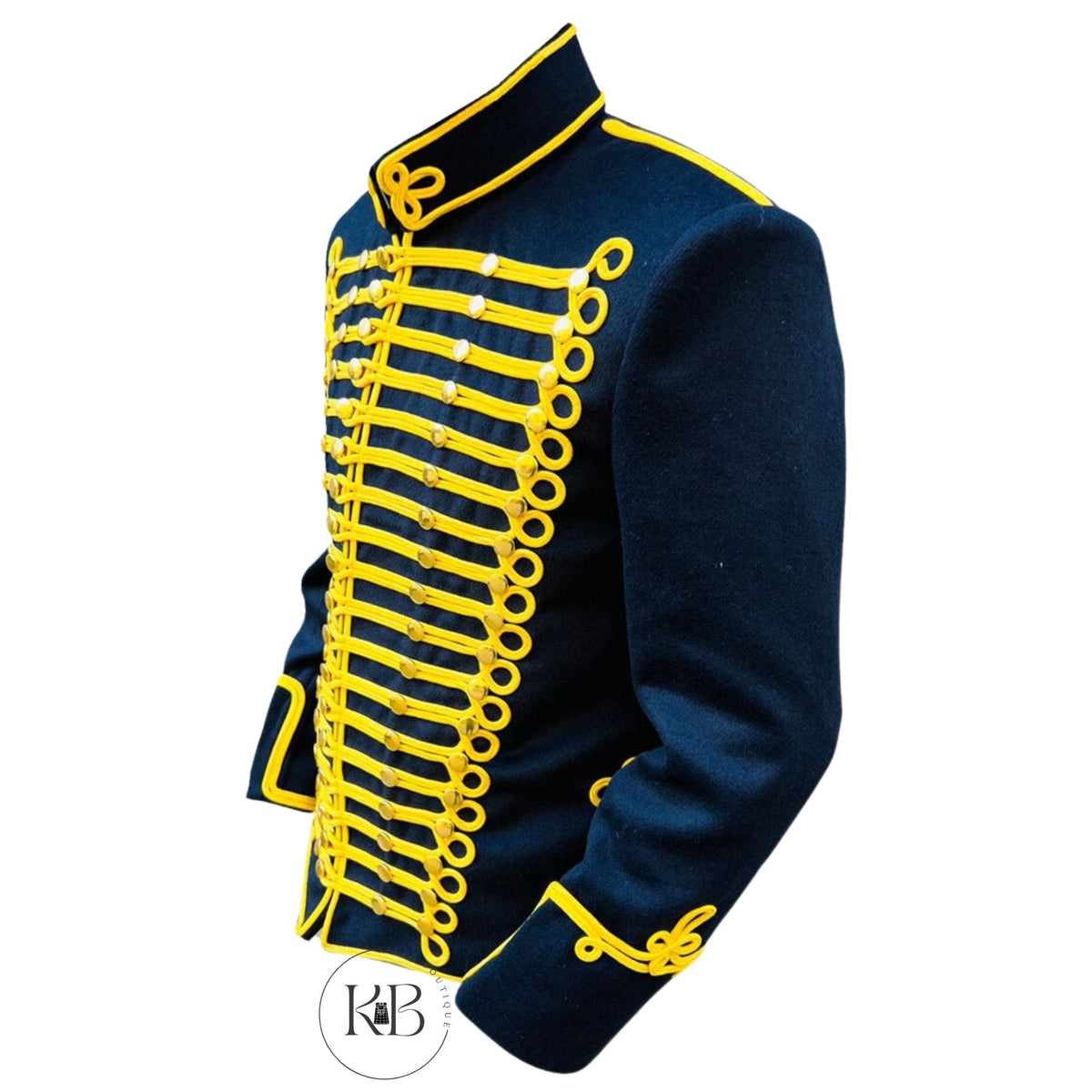 Navy Blue Hussars Jacket  Tunic Jacket Military Uniform Men Napoleonic GLOUCESTERSHIRE