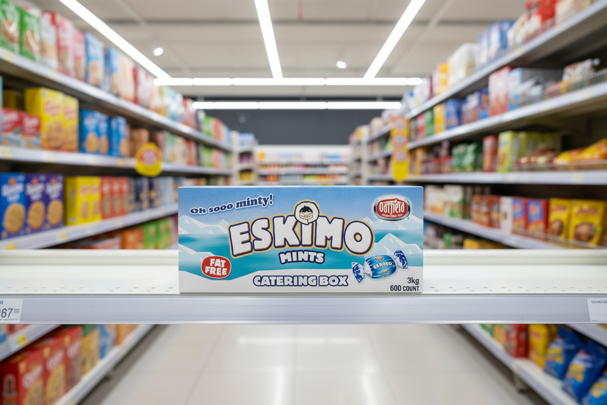 Caja de 600 Caramelos de Menta Eskimo Oatfield para Hostelería
