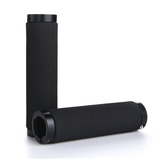 AG36 Alloy Lock-Ring Bicycle Handlebar Grips with Sponge – 1 Pair | Black & Red