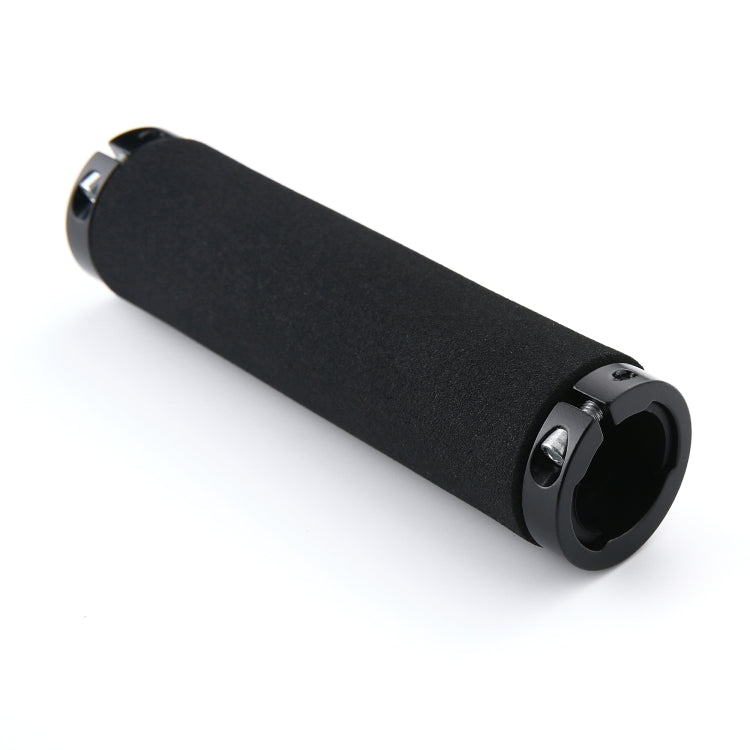 AG36 Alloy Lock-Ring Bicycle Handlebar Grips with Sponge – 1 Pair | Black & Red