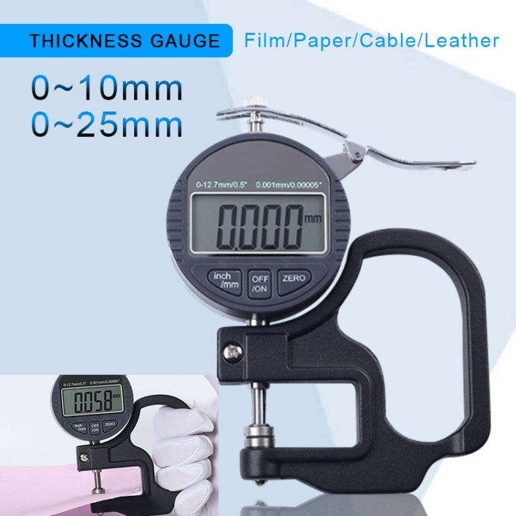 Digital Micrometer Thickness Gauge 0-10mm LCD Display
