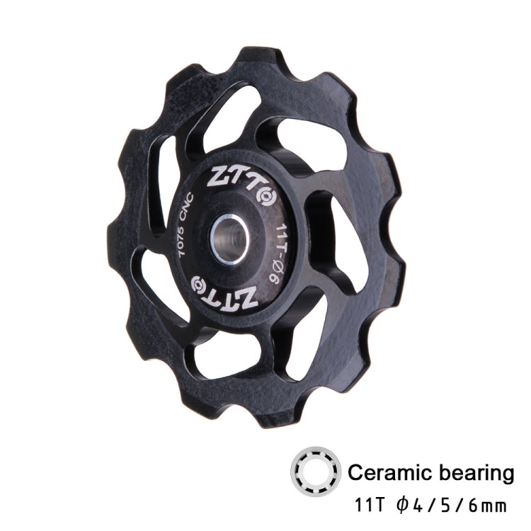 ZTTO 11T Ceramic Bearing Bicycle Derailleur Pulley – 4/5/6mm Aluminium Alloy