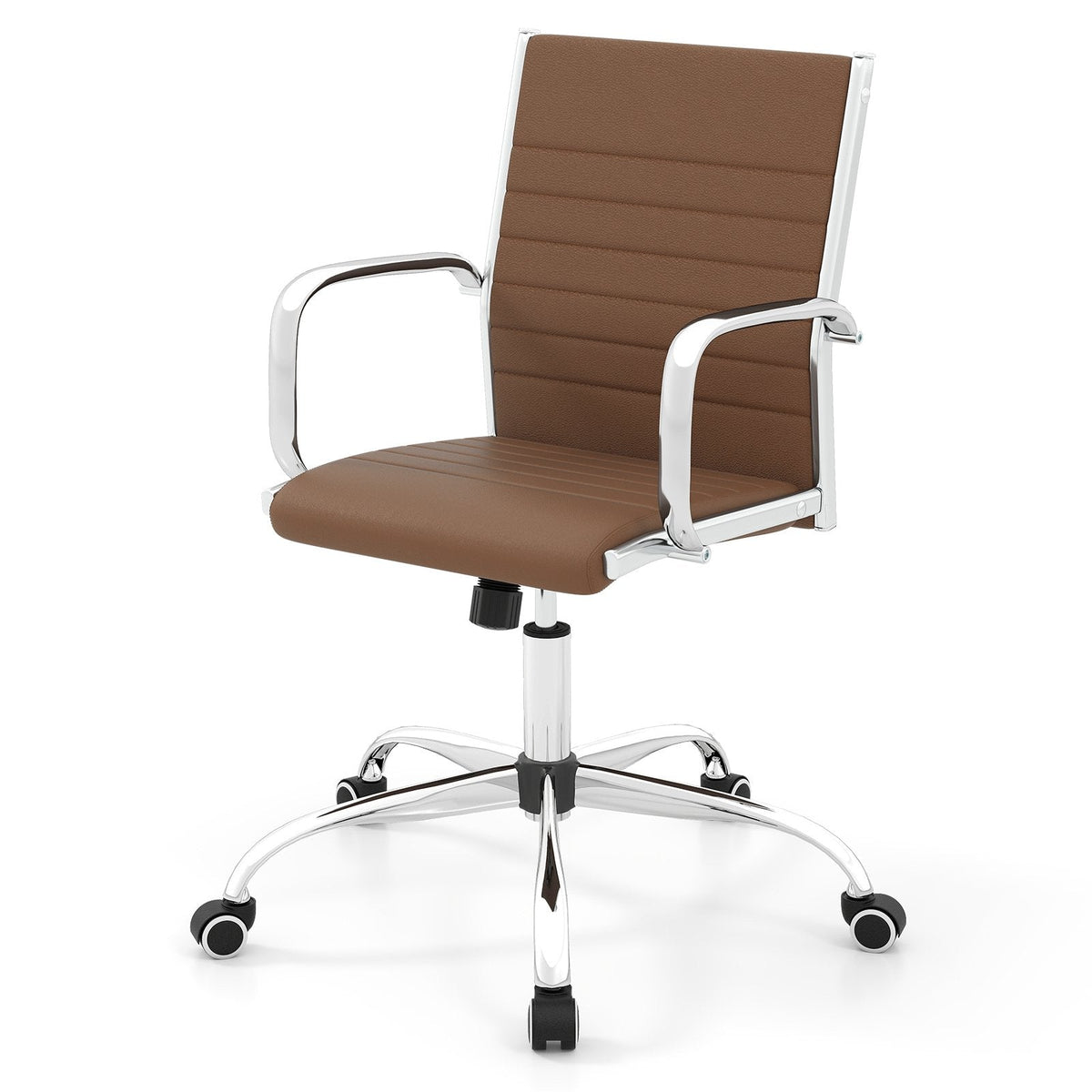 Height Adjustable Rolling High-Back Executive Chair for Home Office-Black