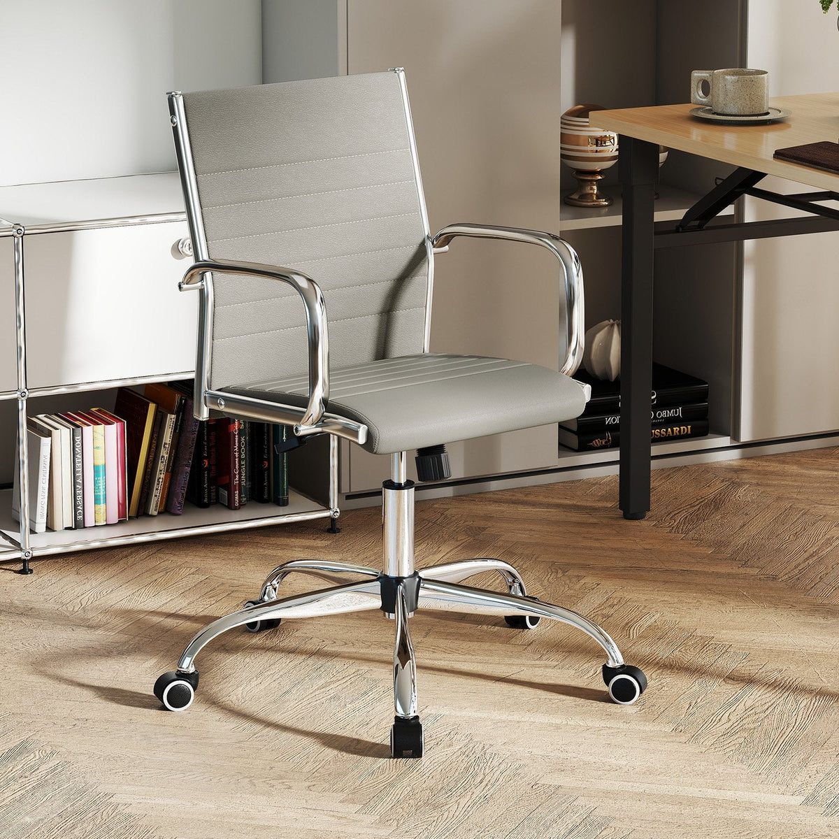 Height Adjustable Rolling High-Back Executive Chair for Home Office-Black