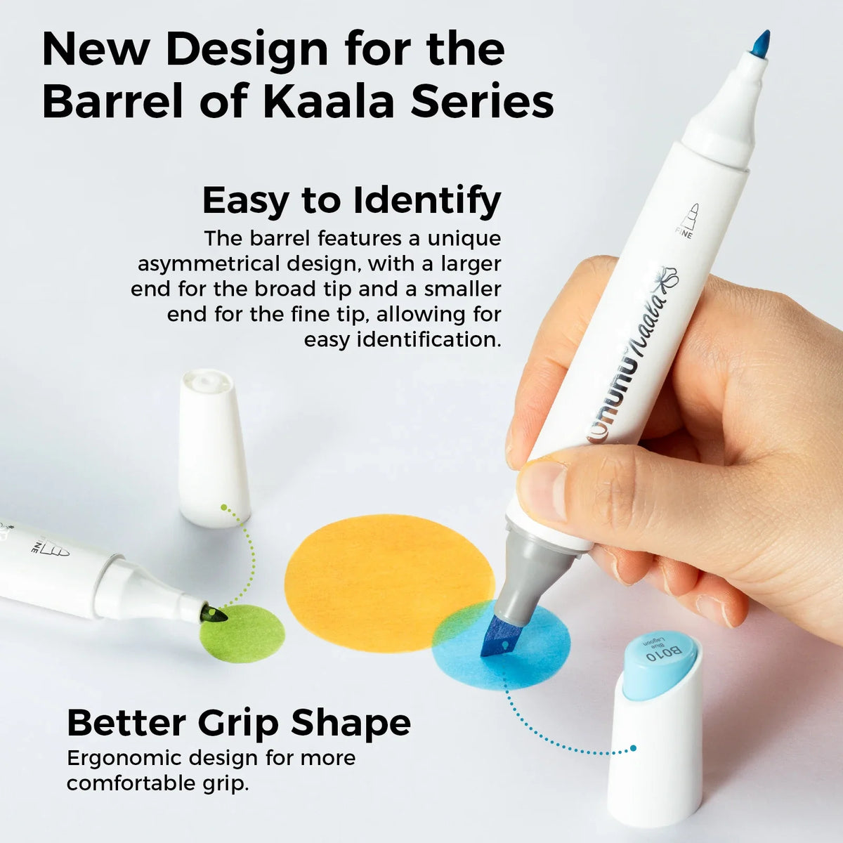 Ohuhu Kaala Alcohol Art Marker Set Up To 106 Markers - Dual Tip Refillable Colour for Drawing, Sketching, Manga