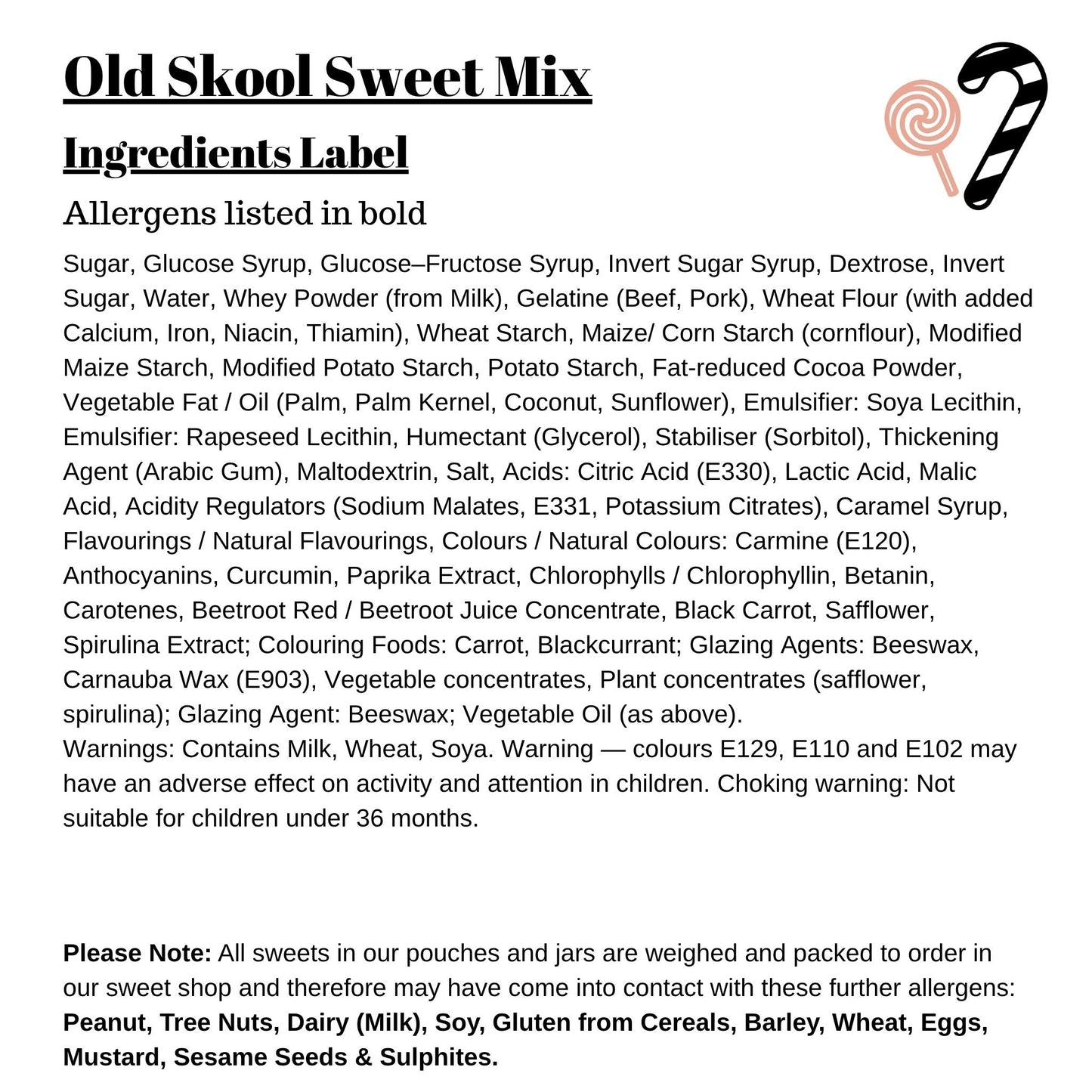 Old Skool Sweet Mix – Retro Pick & Mix Selection