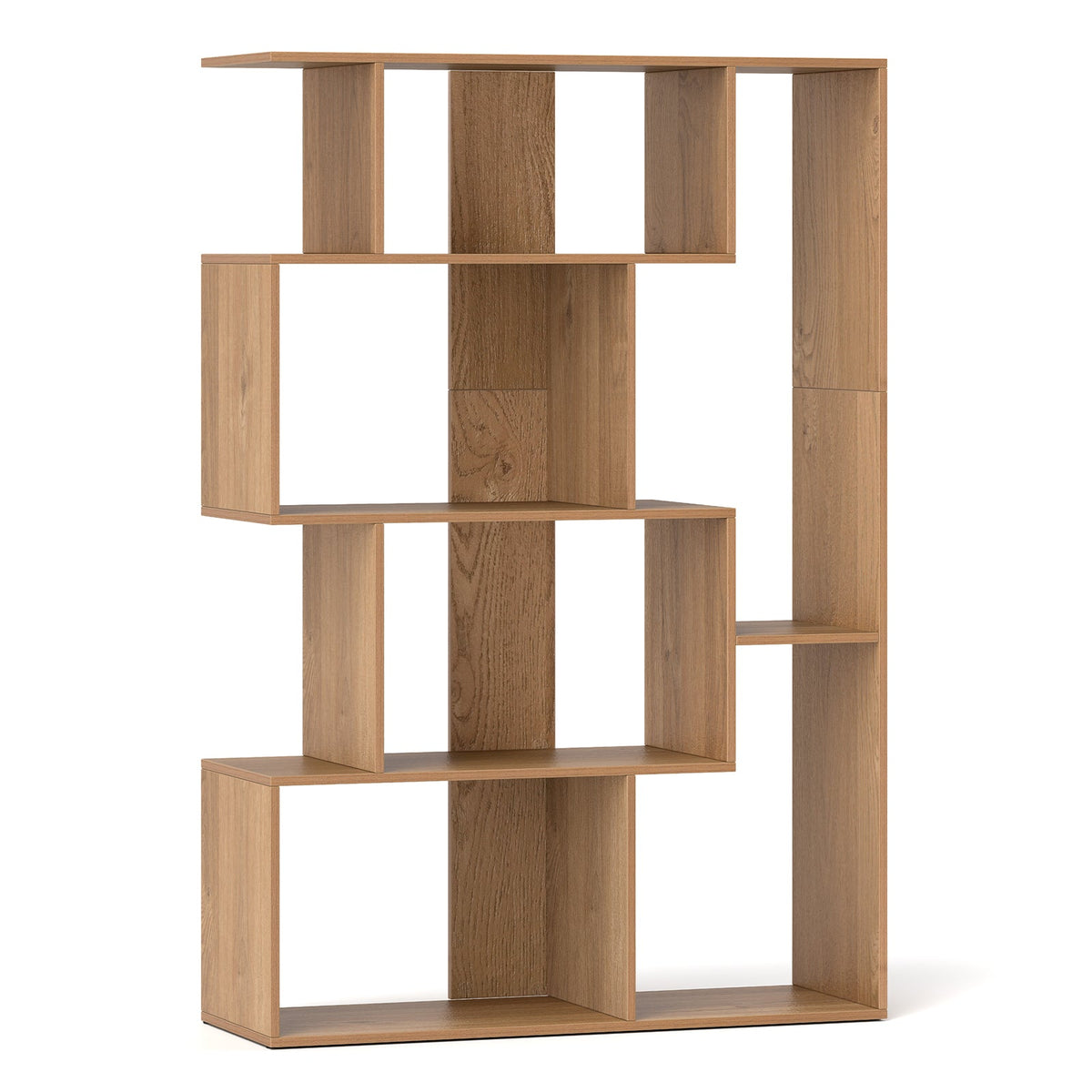 6-Cube Open-back Geometric Bookshelf with Anti-tip Kits-Black