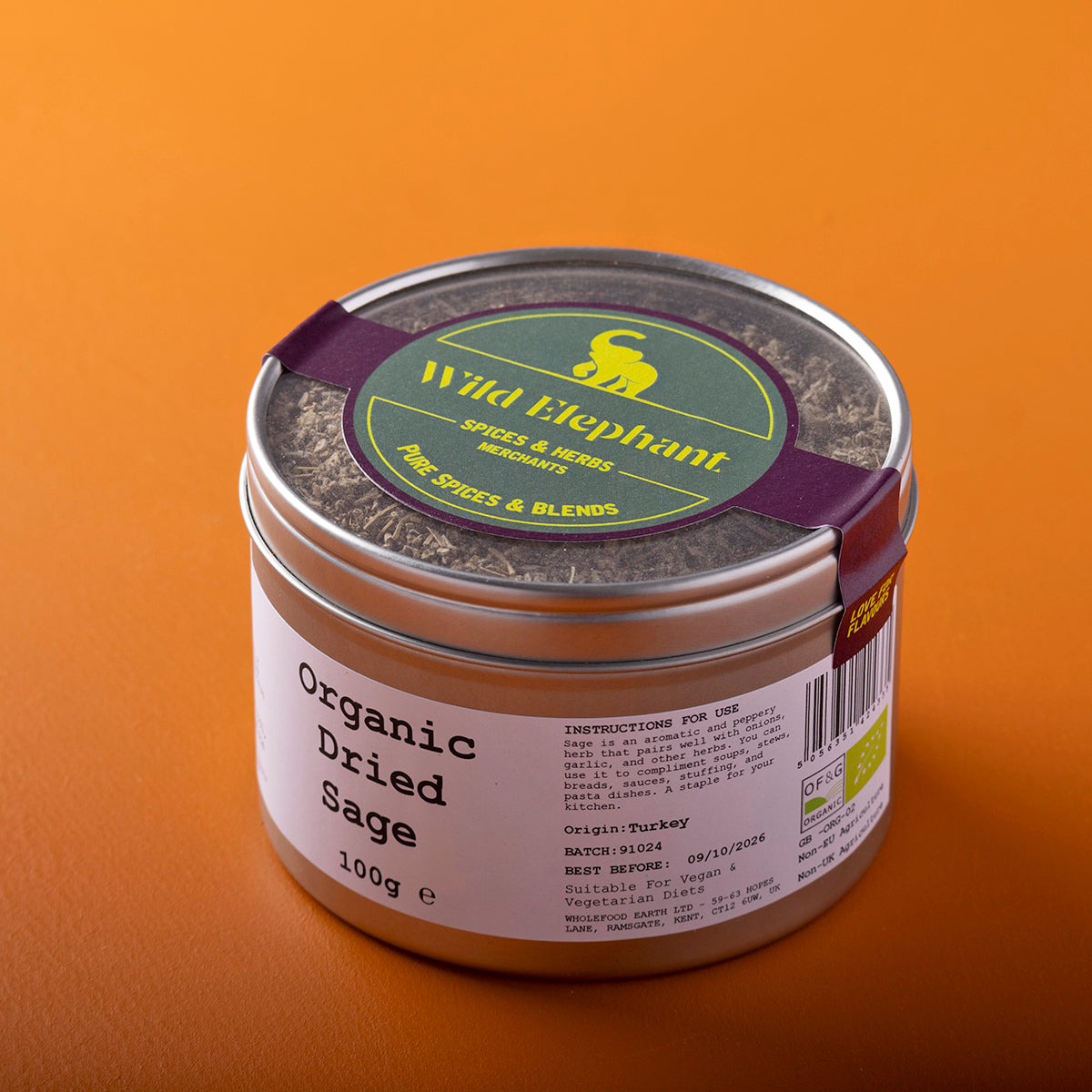 Salvia Seca Ecológica - Wild Elephant - 100g