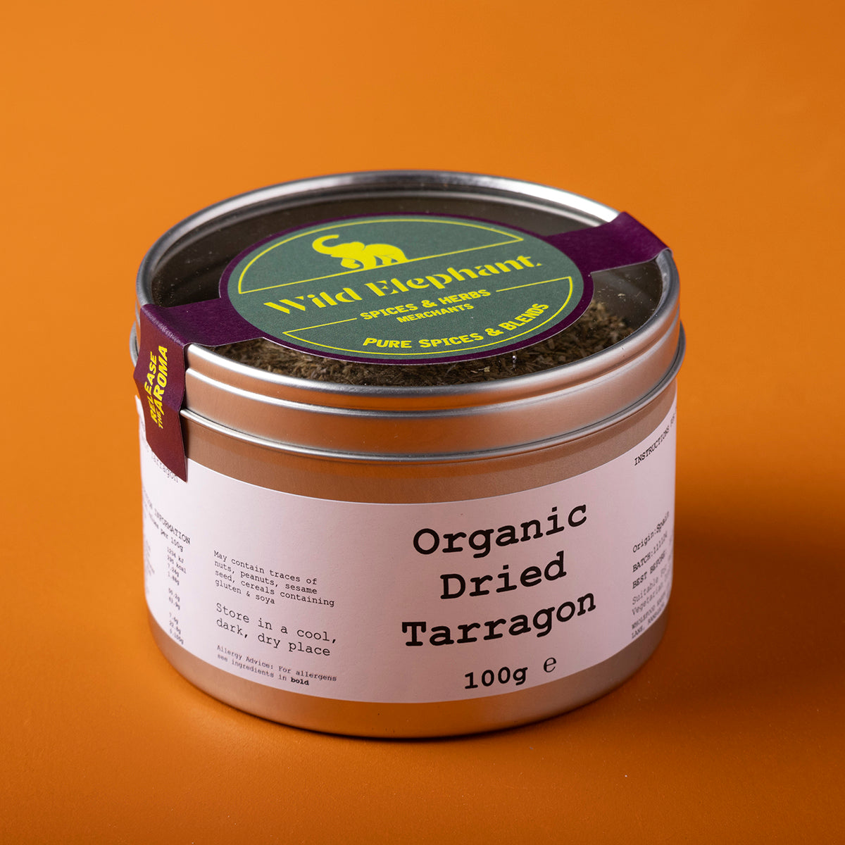 Estragón Seco Orgánico - Wild Elephant - 100g