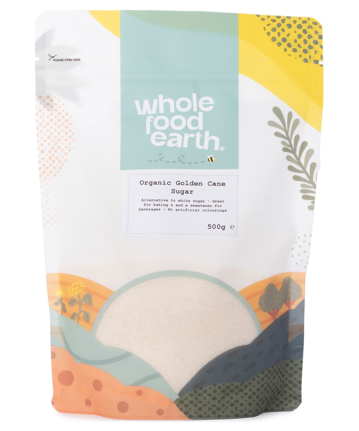 Organic Golden Cane Sugar | Raw Unrefined | Vegan | Resealable Pouch