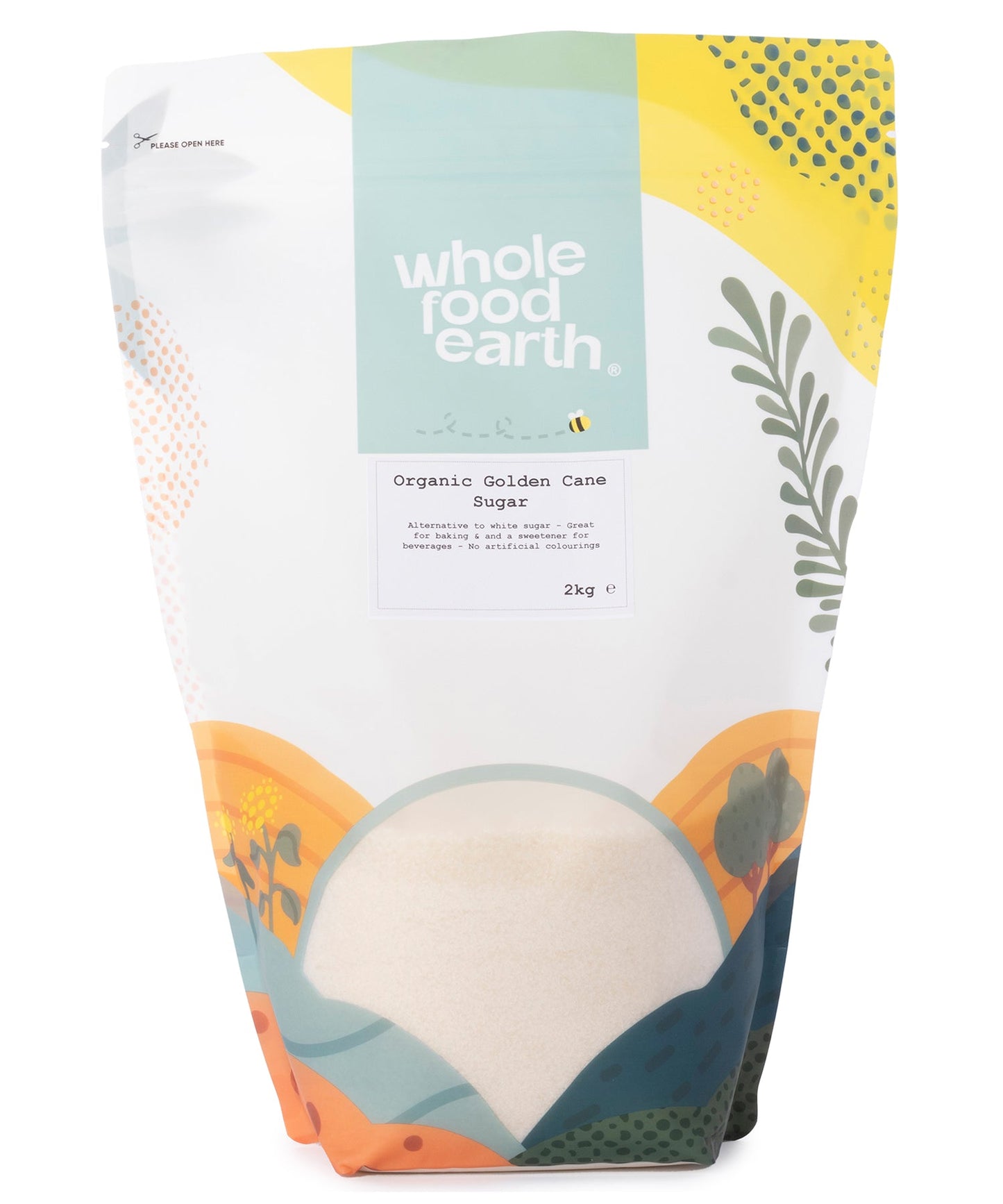Organic Golden Cane Sugar | Raw Unrefined | Vegan | Resealable Pouch