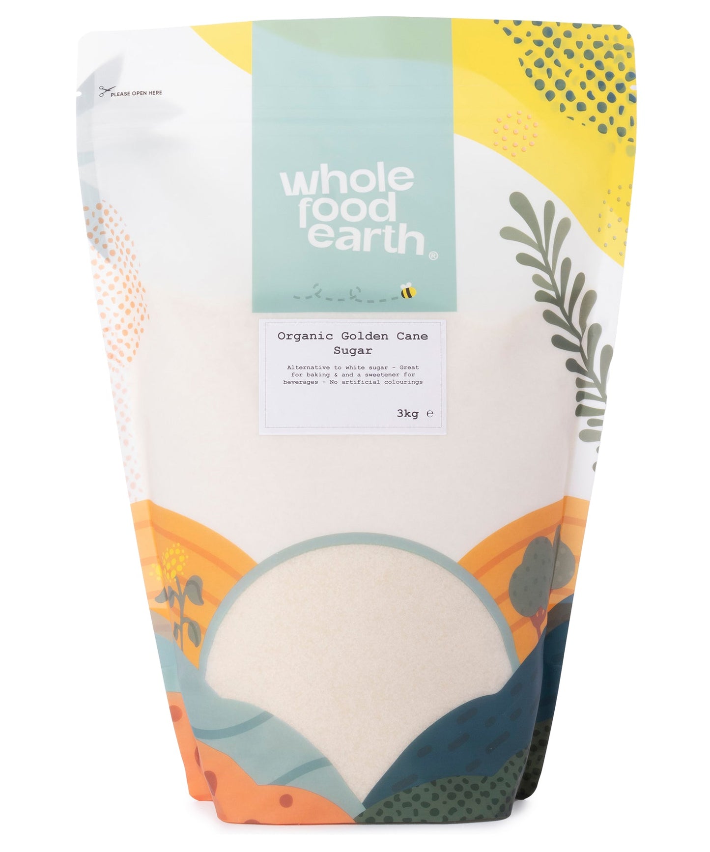 Organic Golden Cane Sugar | Raw Unrefined | Vegan | Resealable Pouch