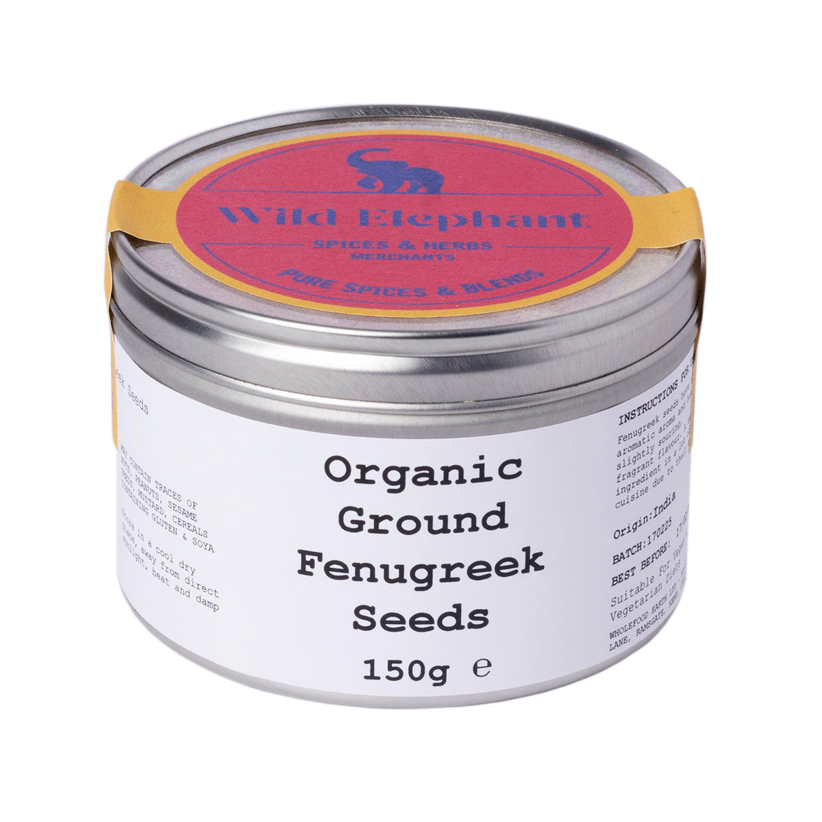 Semillas de Fenogreco Molidas Ecológicas - Wild Elephant - 150g