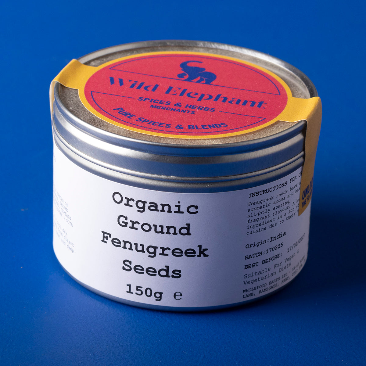 Semillas de Fenogreco Molidas Ecológicas - Wild Elephant - 150g