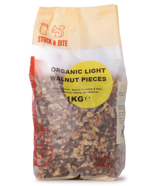 Trozos de nuez rubia orgánica - Stock & Bite - 1kg