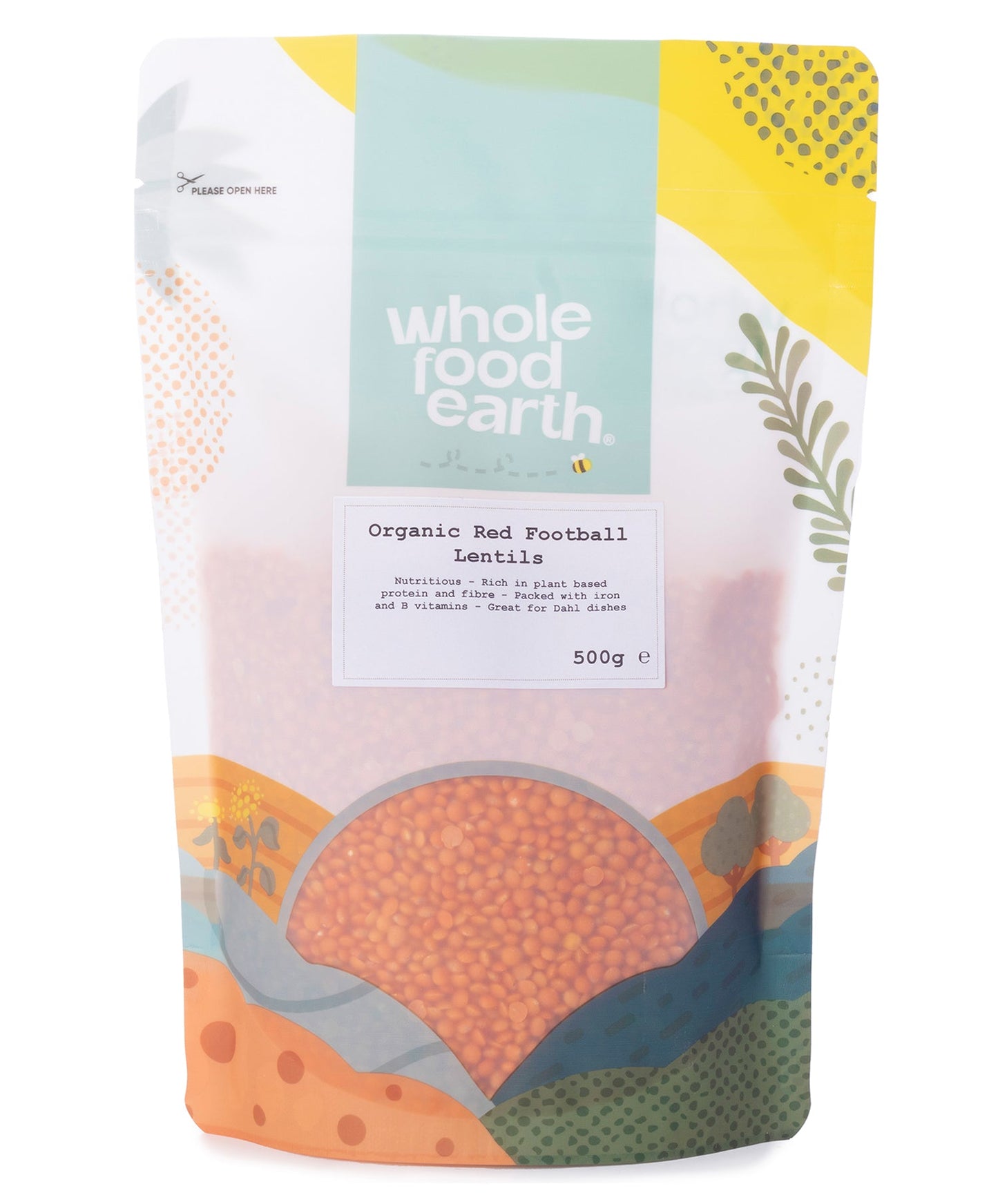 Organic Red Football Lentils | High-Protein Plant-Based Pulses