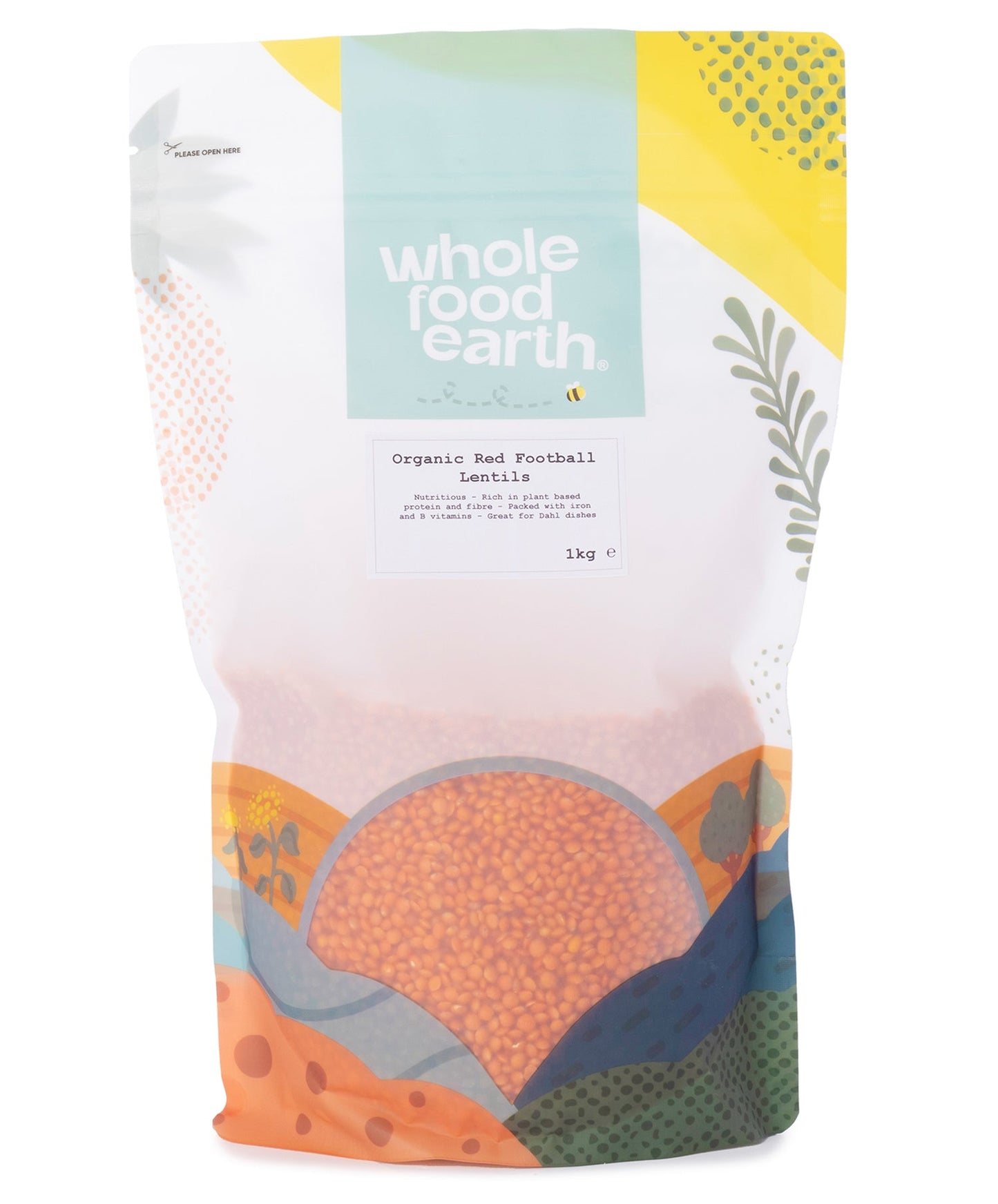 Organic Red Football Lentils | High-Protein Plant-Based Pulses