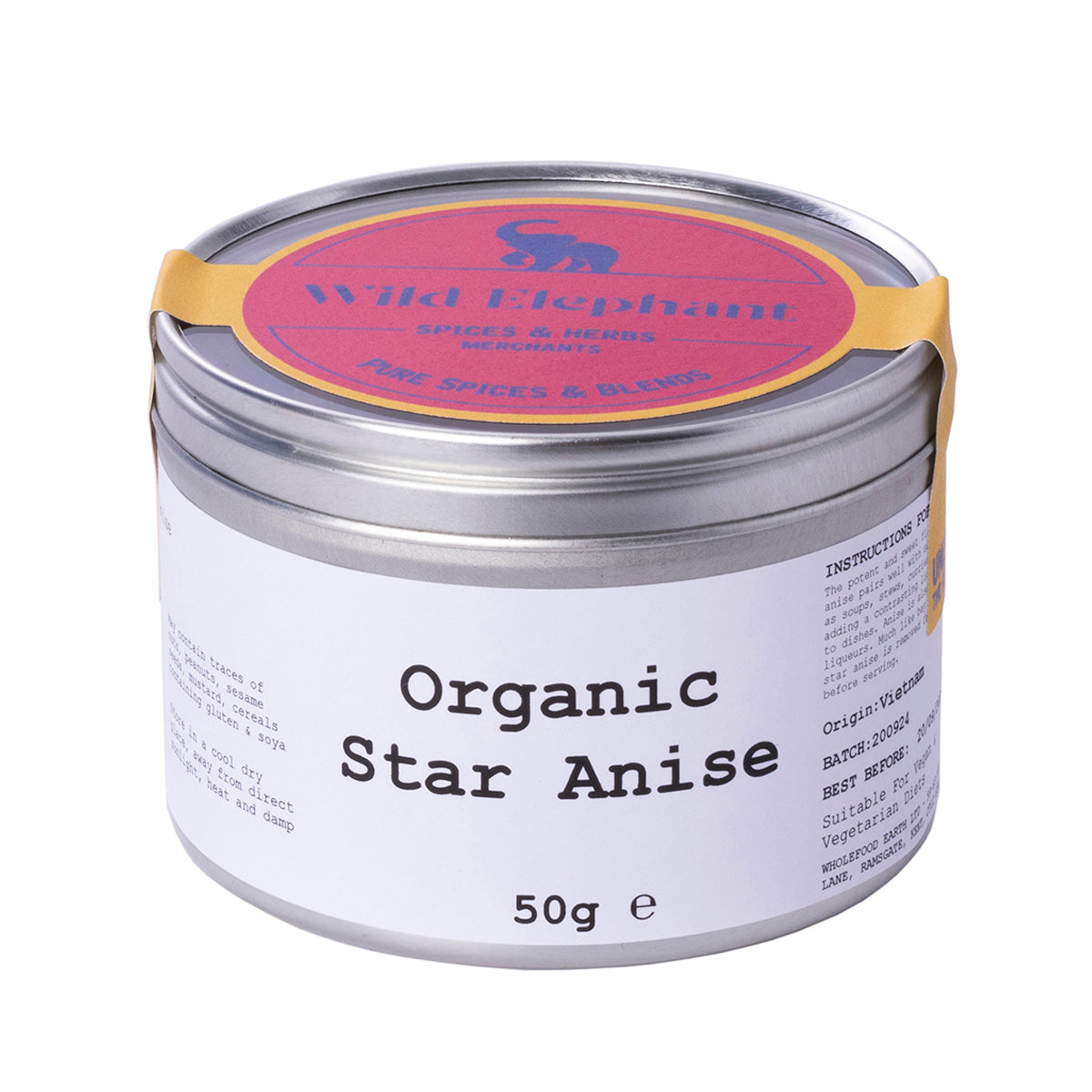 Anís estrellado ecológico - Wild Elephant - 50g