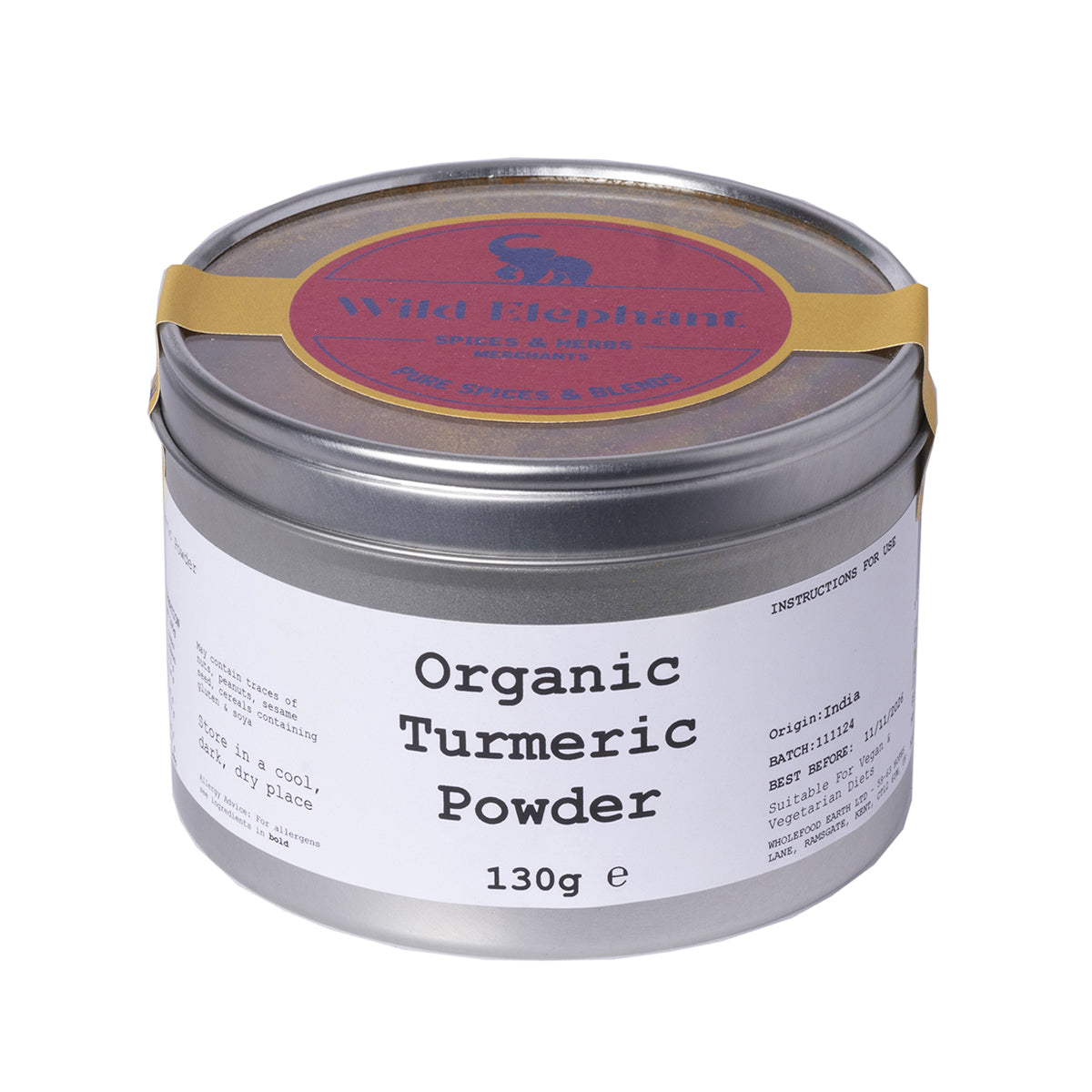 Organic Turmeric Powder | Wild Elephant | 130g