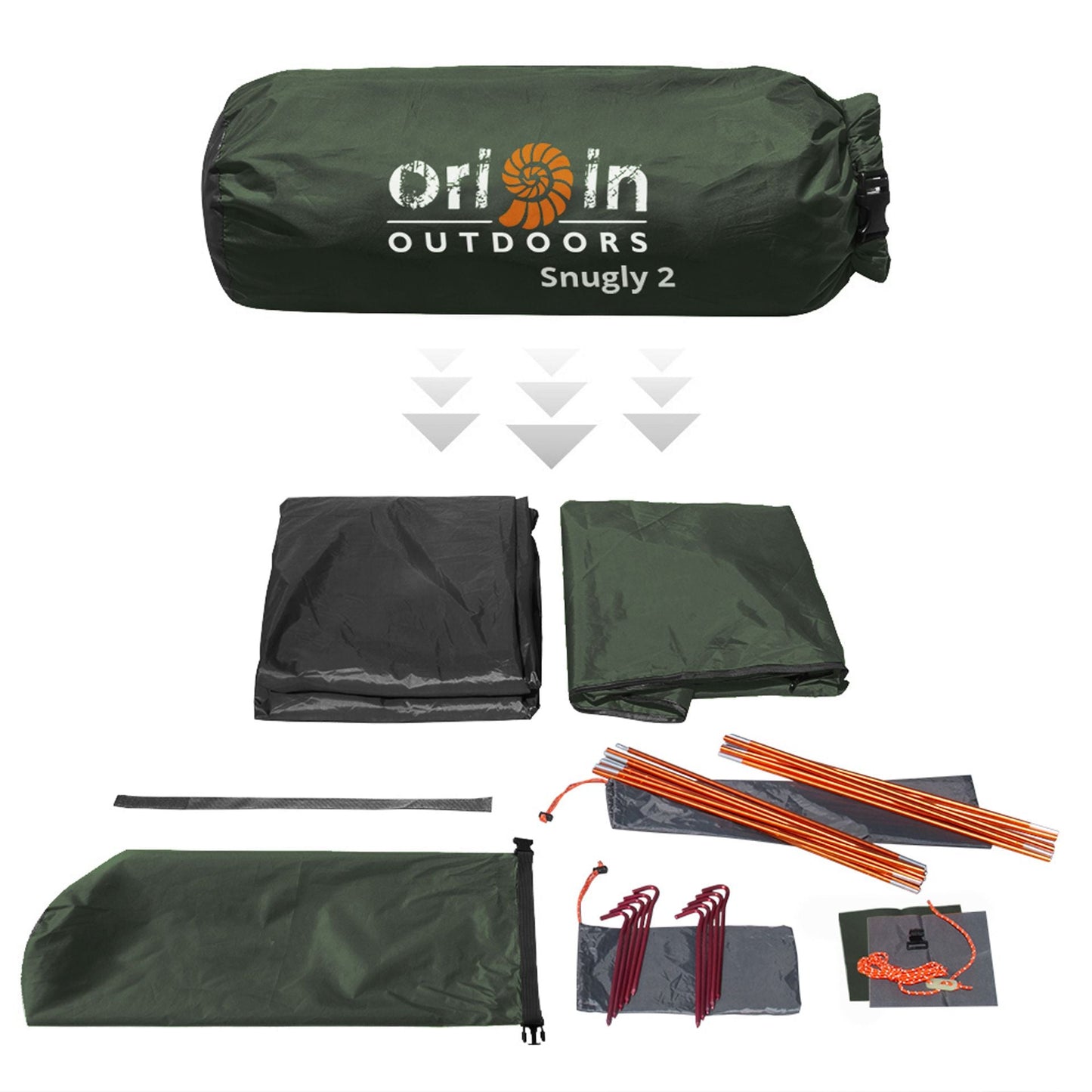 Origin Outdoors Snugly 2 Person Dome Tent