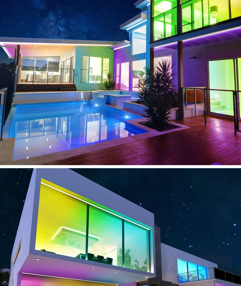Smart Outdoor Wall Light - Colourful Remote-Controlled Porch & Patio Lamp