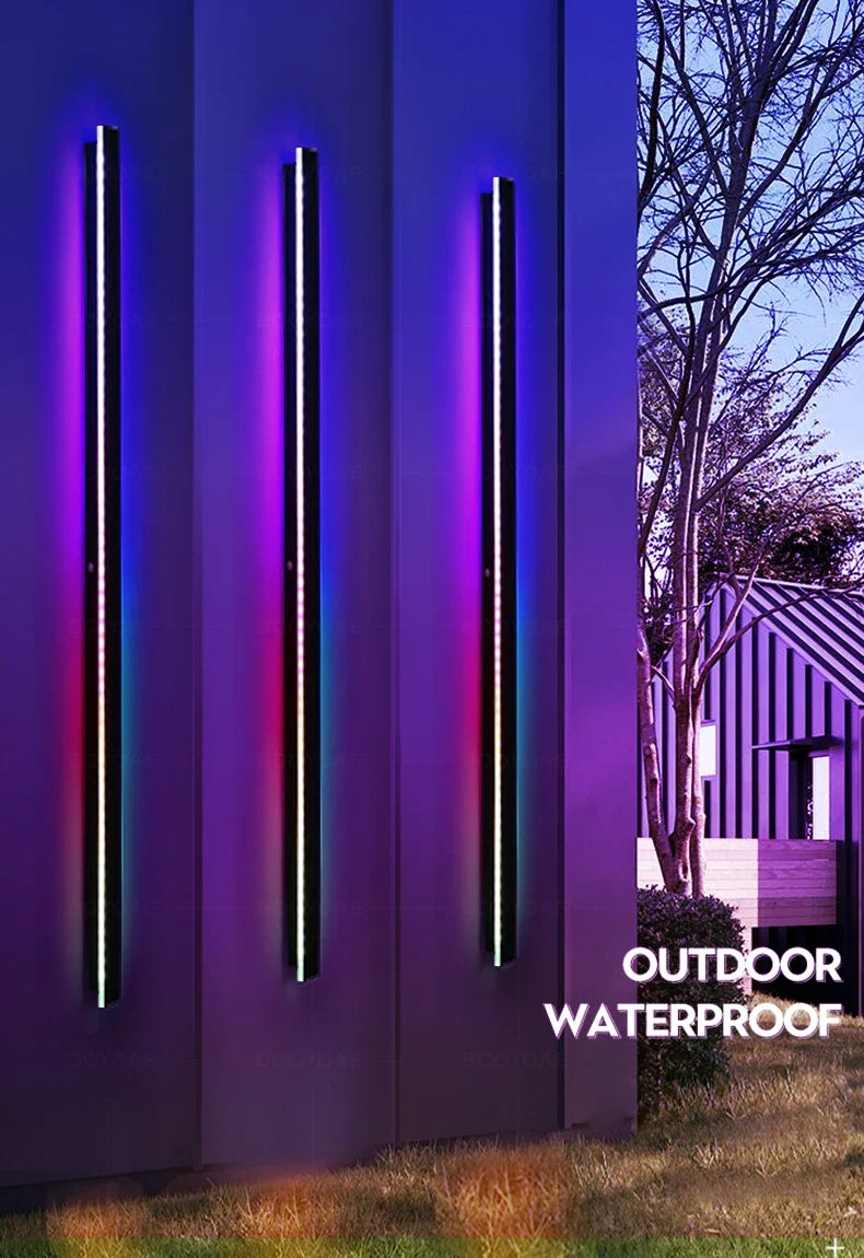 Smart Outdoor Wall Light - Colourful Remote-Controlled Porch & Patio Lamp