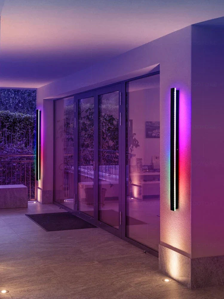 Smart Outdoor Wall Light - Colourful Remote-Controlled Porch & Patio Lamp