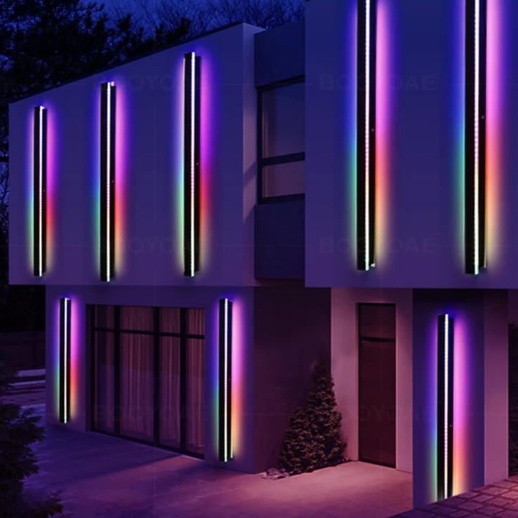 Smart Outdoor Wall Light - Colourful Remote-Controlled Porch & Patio Lamp