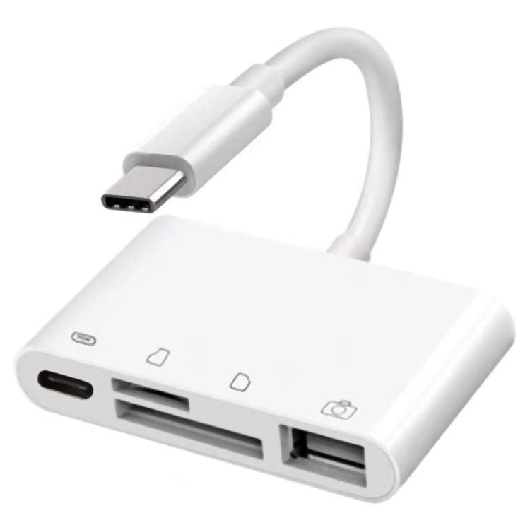 Concentrador de lector de tarjetas USB-C 4 en 1 NK108LTC - Adaptador SD/TF/USB