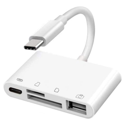 NK108LTC 4-in-1 USB-C Card Reader Hub - SD/TF/USB Adapter