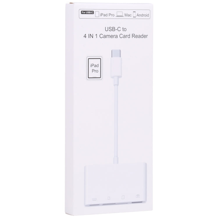 Concentrador de lector de tarjetas USB-C 4 en 1 NK108LTC - Adaptador SD/TF/USB