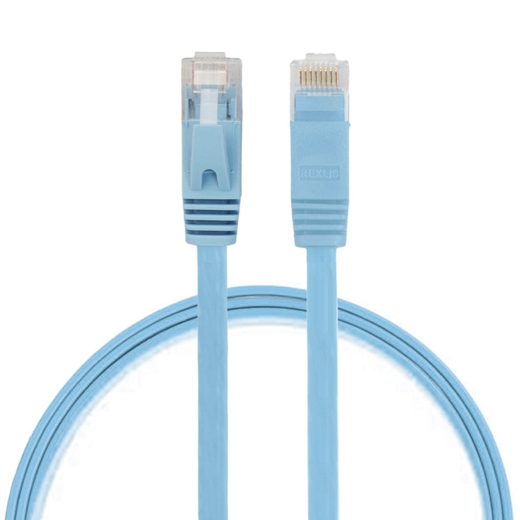 0.5m CAT6 Ultra-Thin Flat Ethernet Cable - Gigabit Network Patch Lead RJ45