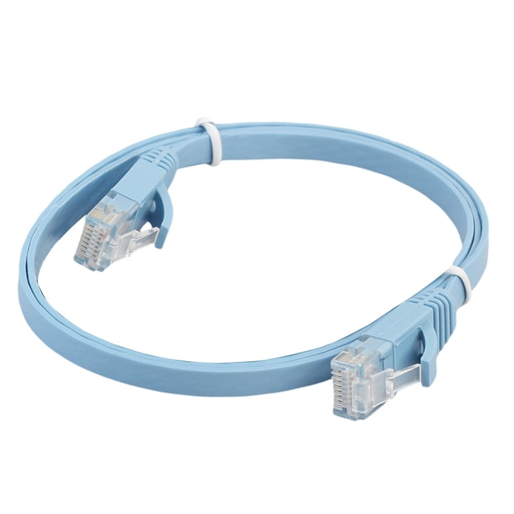 0.5m CAT6 Ultra-Thin Flat Ethernet Cable - Gigabit Network Patch Lead RJ45