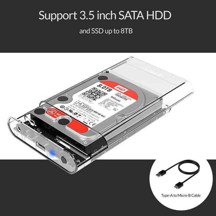 ORICO 3139U3 3.5" SATA HDD Enclosure | USB 3.0 | Up to 8TB | Tool-Free