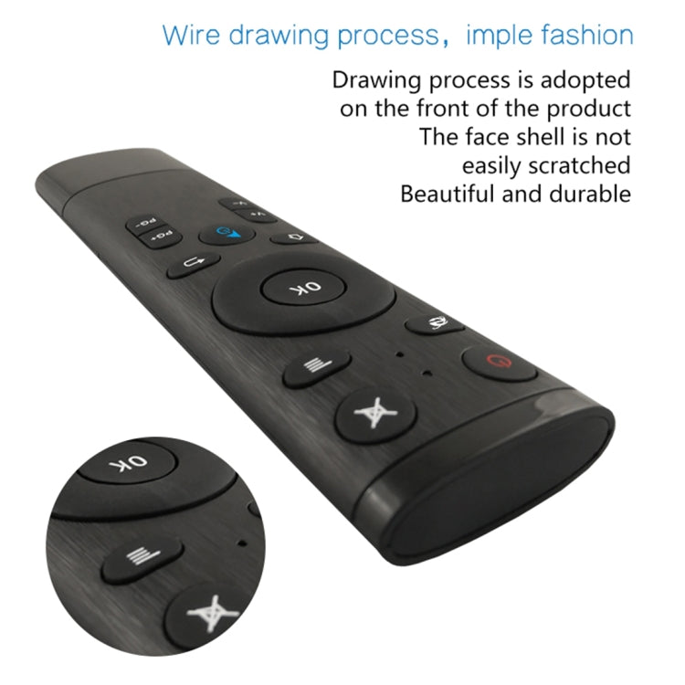 Q5 2.4G RF 3D Mando a distancia universal con sensor de movimiento de moda de ratón de aire cepillado