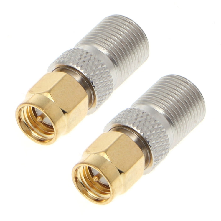 2 Stück SMA-Stecker auf F-Buchse HF Koaxialstecker, SMA-Stecker auf F-Buchse