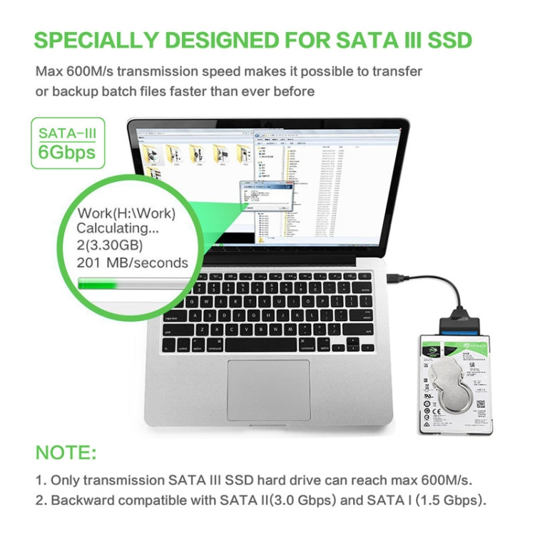 SATA to USB 3.0 Adapter Cable for 2.5" SSD & Hard Drives