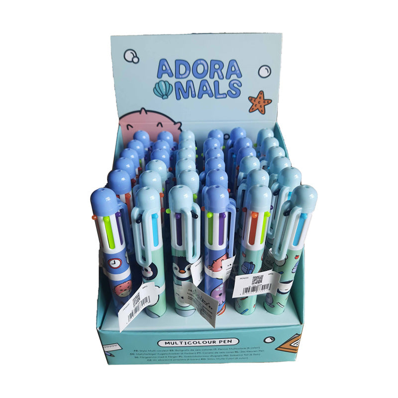 Adoramals Sealife Multi Colour Pen (6 Colours)