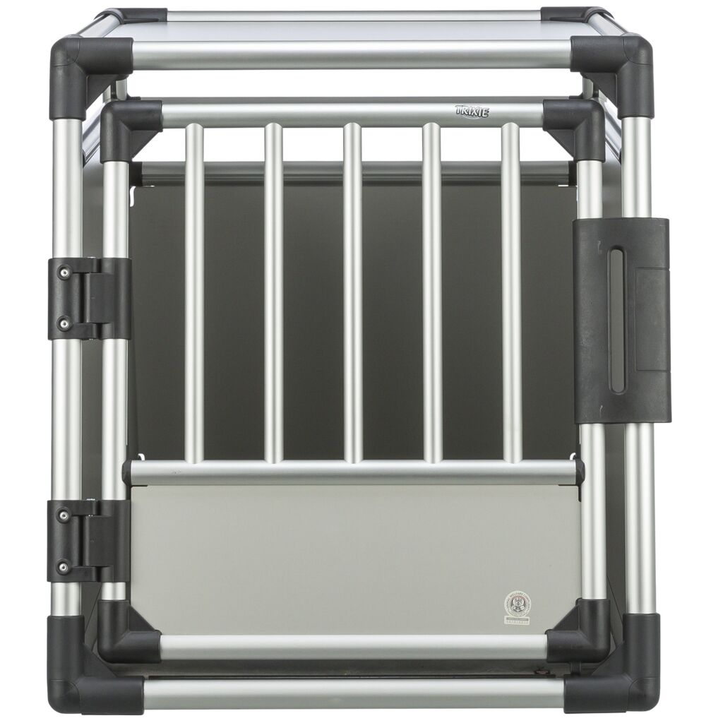Trixie Transport Box, Aluminium – M–L: 60 × 65 × 86 cm, light grey/silver