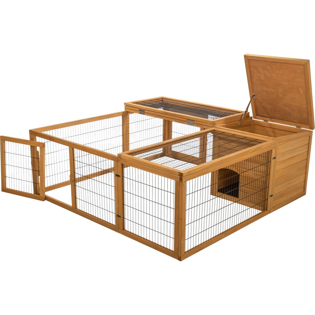 Trixie Outdoor Run with Cover – 150 × 53 × 150 cm, dark brown