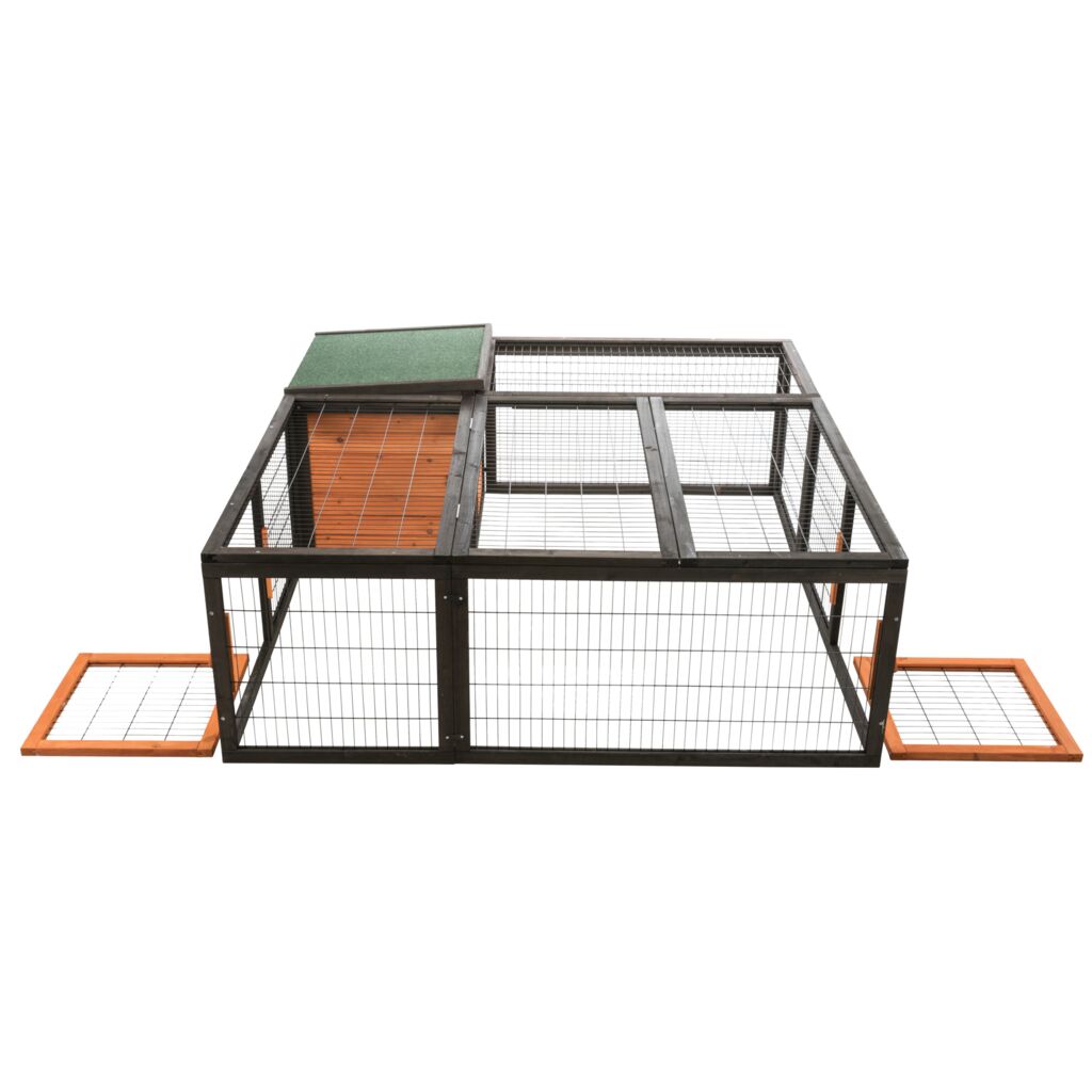 Trixie Outdoor Run with Cover – 150 × 53 × 150 cm, black/brown
