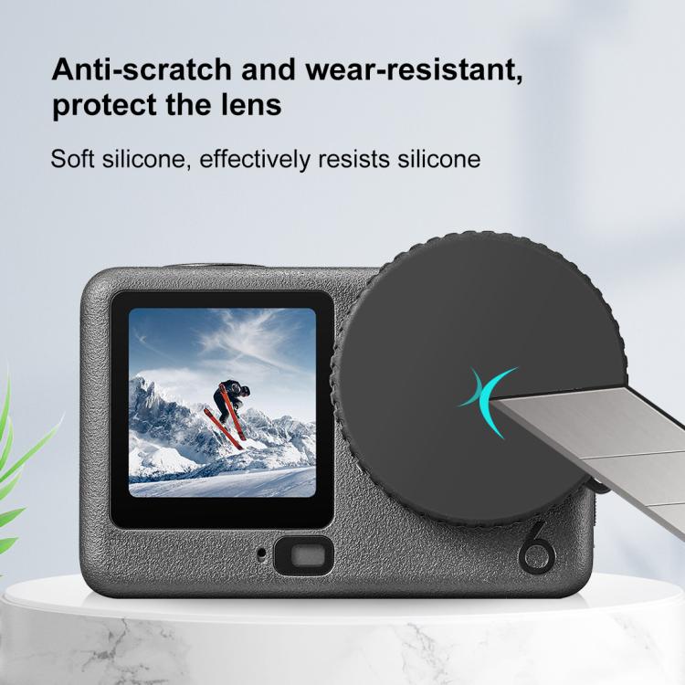 PULUZ Silicone Lens Cap with Strap for DJI Osmo Action 6