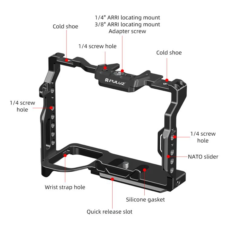 PULUZ Aviation Aluminium Camera Cage for Sony A7 IV, A7 III, A7R III & A7R5