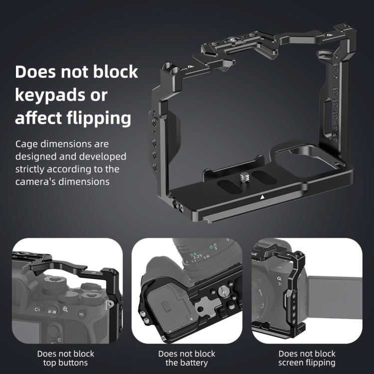 PULUZ Aviation Aluminium Camera Cage for Sony A7 IV, A7 III, A7R III & A7R5