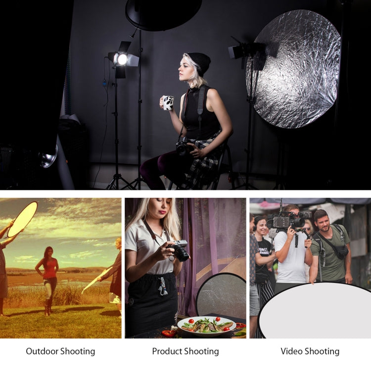 PULUZ 60cm 5-in-1 Folding Photography Reflector Disc | Silver, Gold, White, Black & Translucent