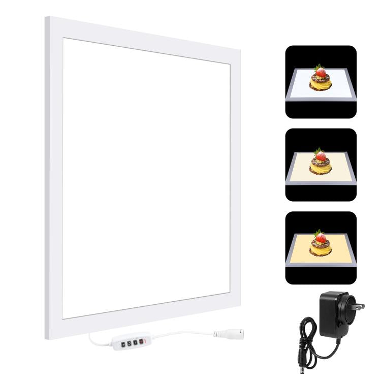PULUZ 1000LM LED Acryl Polaritätsfreie dimmbare schattenfreie Lichtplatte mit Schalter für 40cm Fotostudiobox, Licht (US), Licht (UK), Licht (EU)