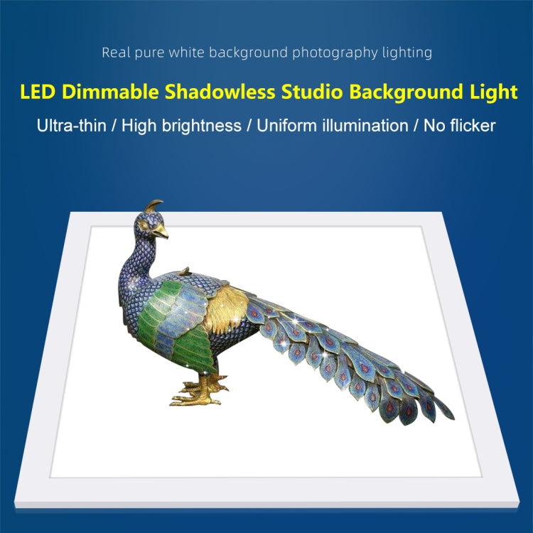 PULUZ 1000LM LED Acryl Polaritätsfreie dimmbare schattenfreie Lichtplatte mit Schalter für 40cm Fotostudiobox, Licht (US), Licht (UK), Licht (EU)