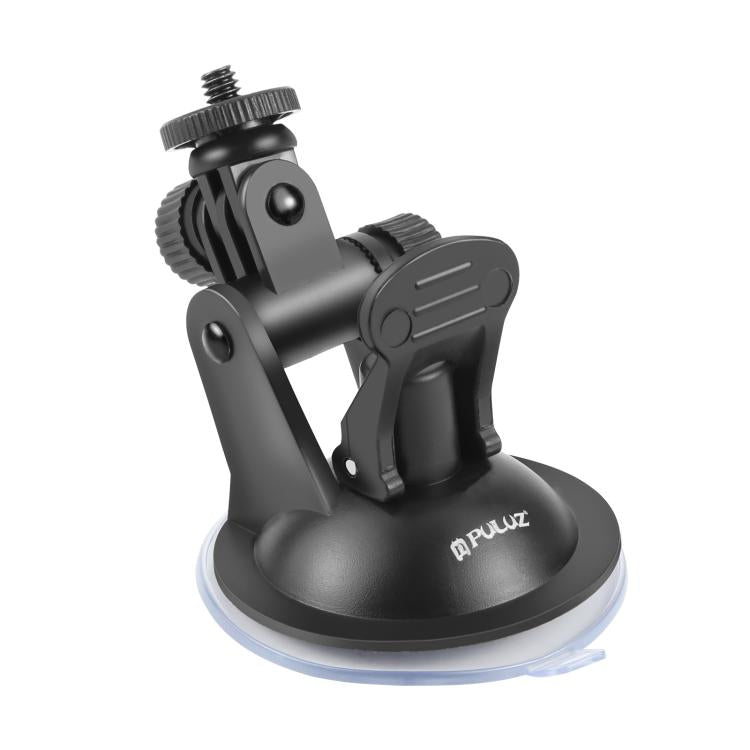 PULUZ Car Suction Cup Mount with Tripod Adapter & Storage Bag – Compatible with GoPro, Insta360 & DJI Action Cameras